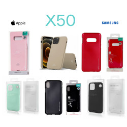 Starter Pack X50 Coques iPhone Samsung Goospery Jelly