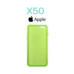 Starter Pack X50 Coques Transparente iPhone 6 Plus / 6S Plus Verte