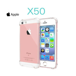 Starter Pack X50 Coques iPhone 5 / 5S / 5SE Antichoc Transparente