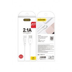 Câble Dudao L4 Blanc USB vers USB C 2.4A 1M